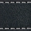Pasek C1 23mm | Czarny / Srebrna nić | Części skórzane bez klamry
