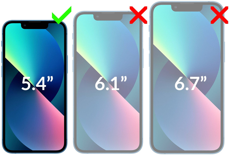 2 szt. | moVear GLASS mSHIELD 3D PRO-E do Apple iPhone 13 Mini (5.4") (kompatybilne z etui)