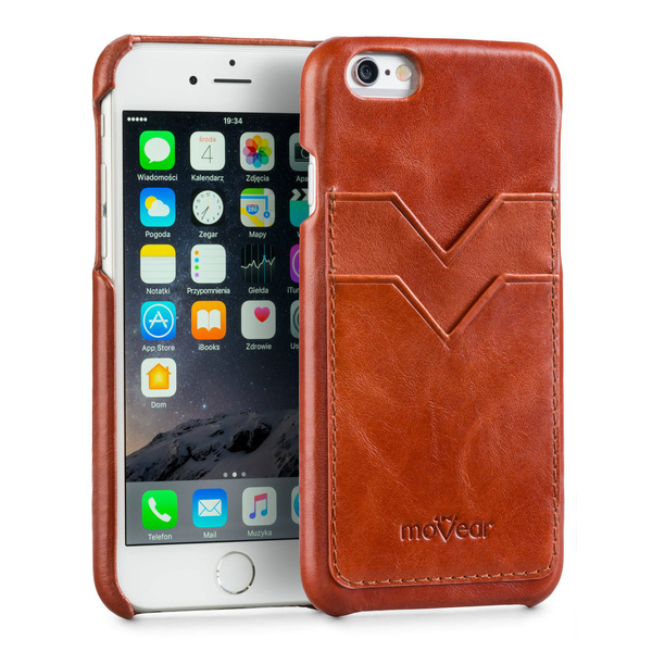 moVear backCover S+ Skórzane Etui Plecki do Apple iPhone 6 / 6s | Skóra Gładka | Cappuccino