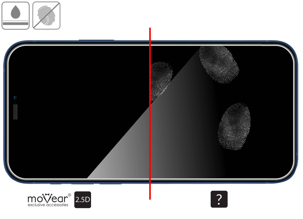 2 szt. | moVear mBOX GLASS mSHIELD 2.5D do Apple iPhone 12 Pro / 12 (6.1") (łatwy montaż)