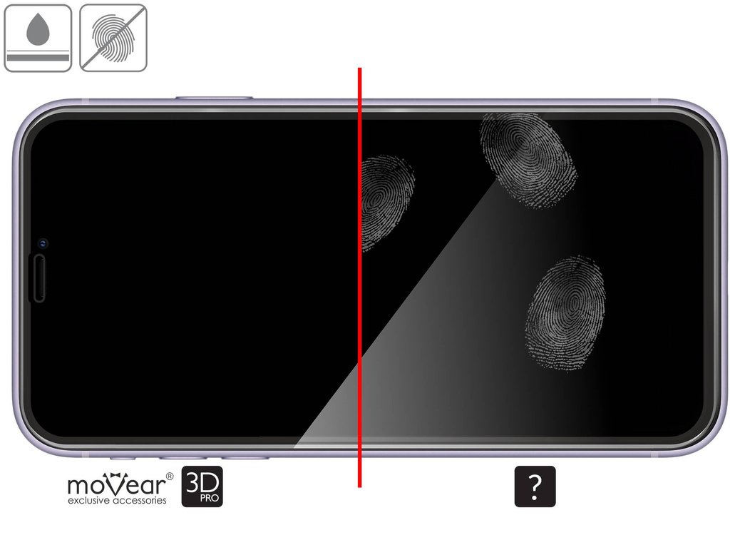 2 szt. | moVear GLASS mSHIELD 3D PRO do Apple iPhone 11 Pro Max / Xs MAX (6.5") (na cały ekran)