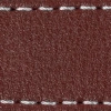 Pasek C1 23mm | Kasztanowy / Srebrna nić | Części skórzane bez klamry
