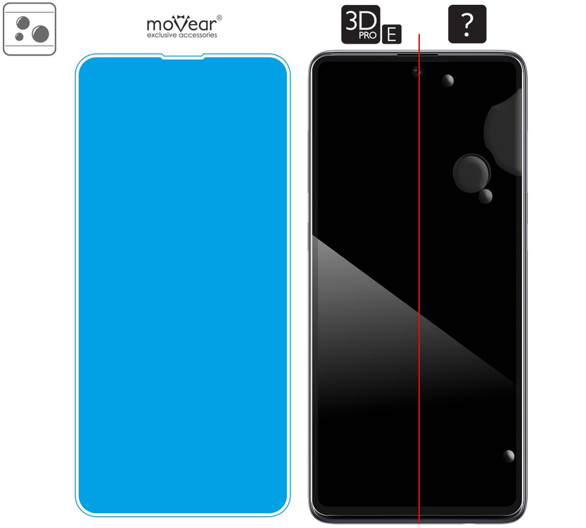 moVear GLASS mSHIELD 3D PRO-E do Samsung Galaxy A71 (6.7") (kompatybilne z etui)