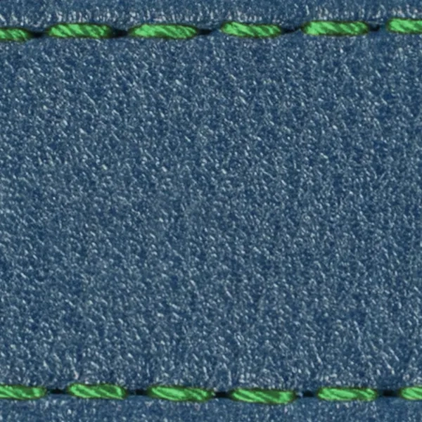 Podkładka W1 do paska 24mm | Niebieski Jeans / Zielona nić