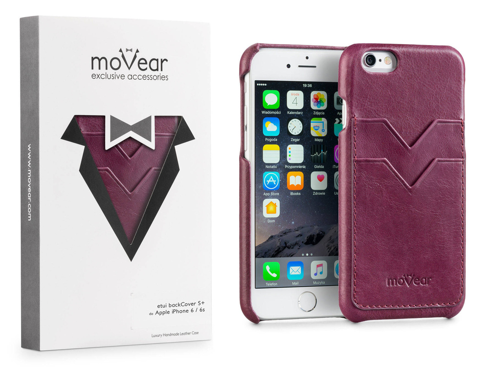 moVear backCover S+ Skórzane Etui Plecki do Apple iPhone 6 / 6s | Skóra Gładka | Cappuccino