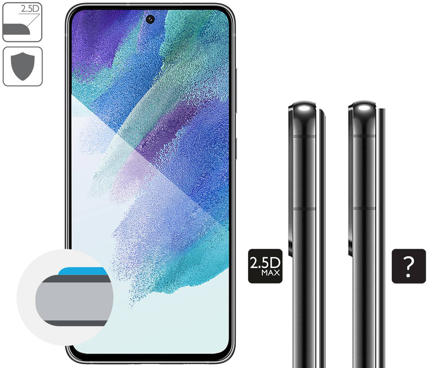 moVear GLASS mSHIELD 2.5D MAX do Samsung Galaxy S21 FE (6.4") (kompatybilne z etui)