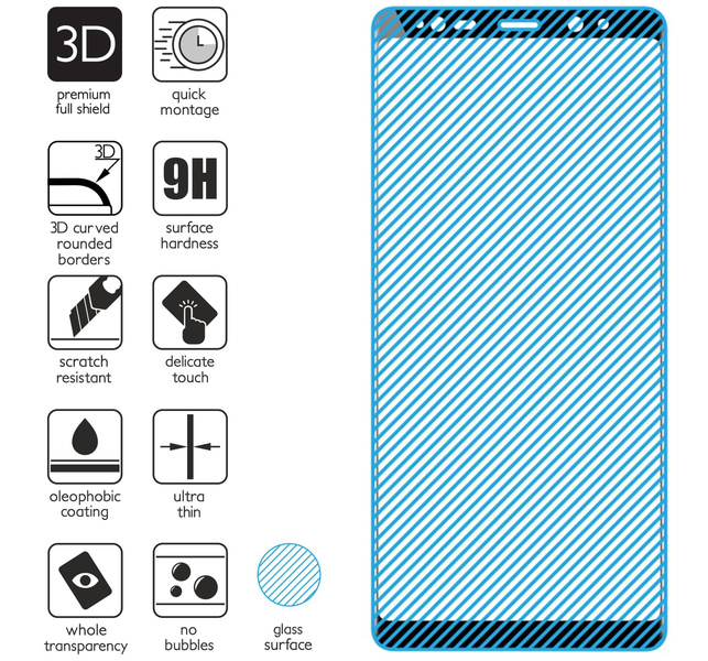 2 szt. | moVear GLASS mSHIELD 3D do Samsung Galaxy Note 8 (6.3") (na cały ekran)