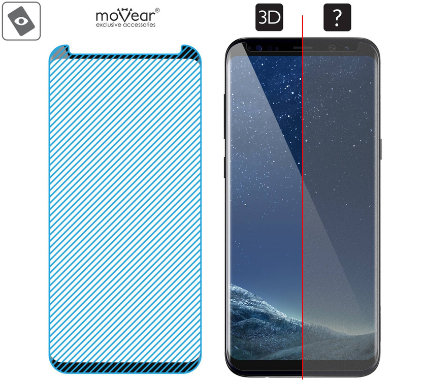moVear GLASS mSHIELD 3D cf do Samsung Galaxy S8 (5.8") (kompatybilne z etui)