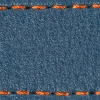 Pasek C1 20mm | Niebieski Jeans / Ciemnopomarańczowa nić | Części skórzane bez klamry