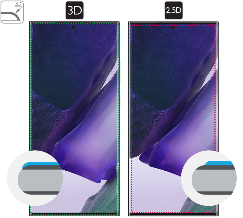 moVear GLASS mSHIELD 3D do Samsung Galaxy Note 20 Ultra (6.9") (na cały ekran)