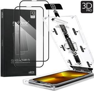 2 szt. | moVear mBOX GLASS mSHIELD 3D PRO do Apple iPhone 16e / 14 / 13 / 13 Pro (6.1") (łatwy montaż)