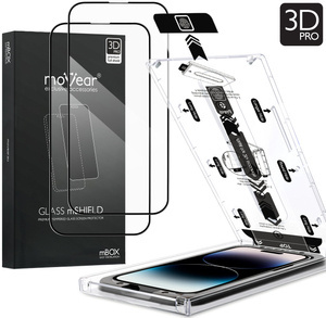2 szt. | moVear mBOX GLASS mSHIELD 3D PRO do Apple iPhone 14 Pro (6.1") (łatwy montaż)