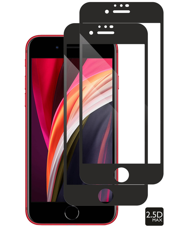 2 szt. | moVear GLASS mSHIELD 2.5D MAX do Apple iPhone SE (2022 / 2020) / 8 / 7 (4.7") (kompatybilne z etui)