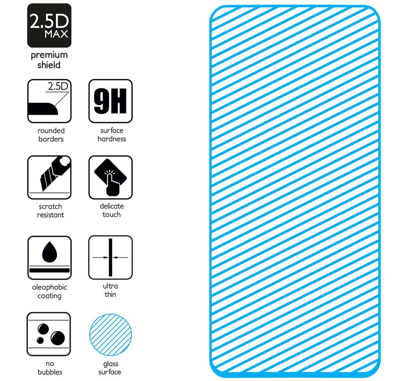 moVear GLASS mSHIELD 2.5D MAX do Samsung Galaxy S21 FE (6.4") (kompatybilne z etui)