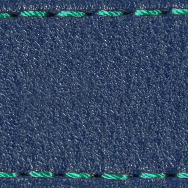 Pasek C1 26mm | Granatowy / Turkusowa nić | Części skórzane bez klamry