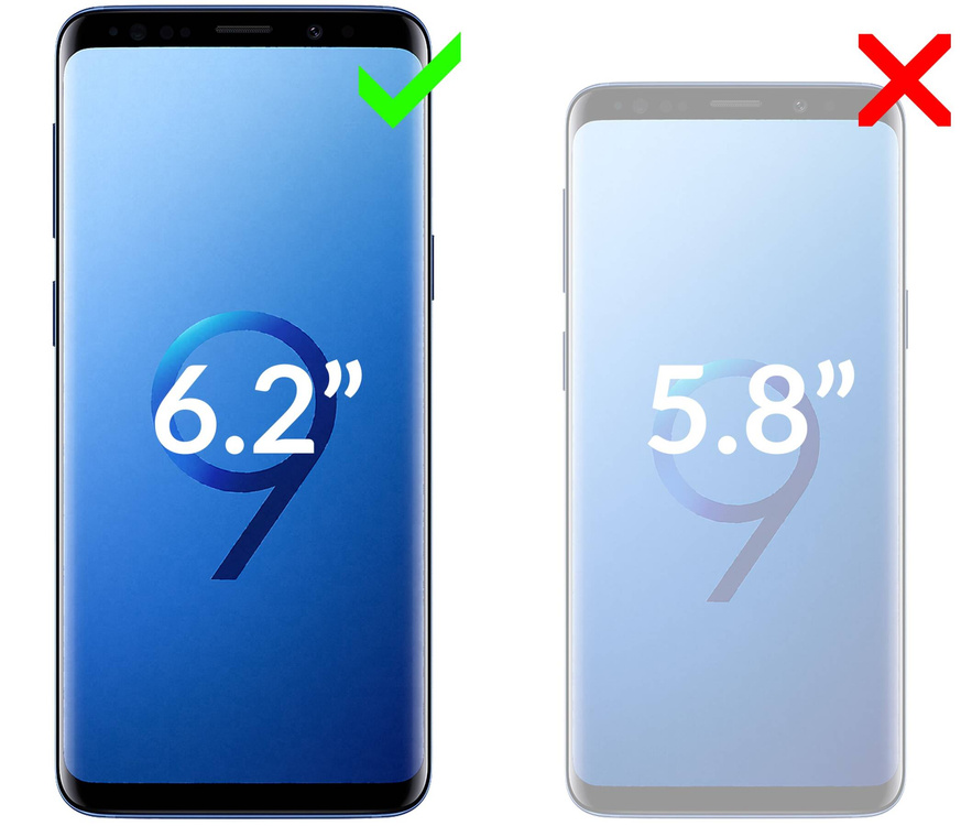 2 szt. | moVear GLASS mSHIELD 3D do Samsung Galaxy S9+ (Plus) (6.2") (na cały ekran)