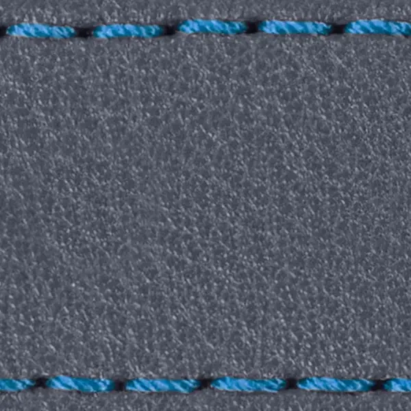 Pasek C1 26mm | Szary stalowy / Niebieska nić | Części skórzane bez klamry