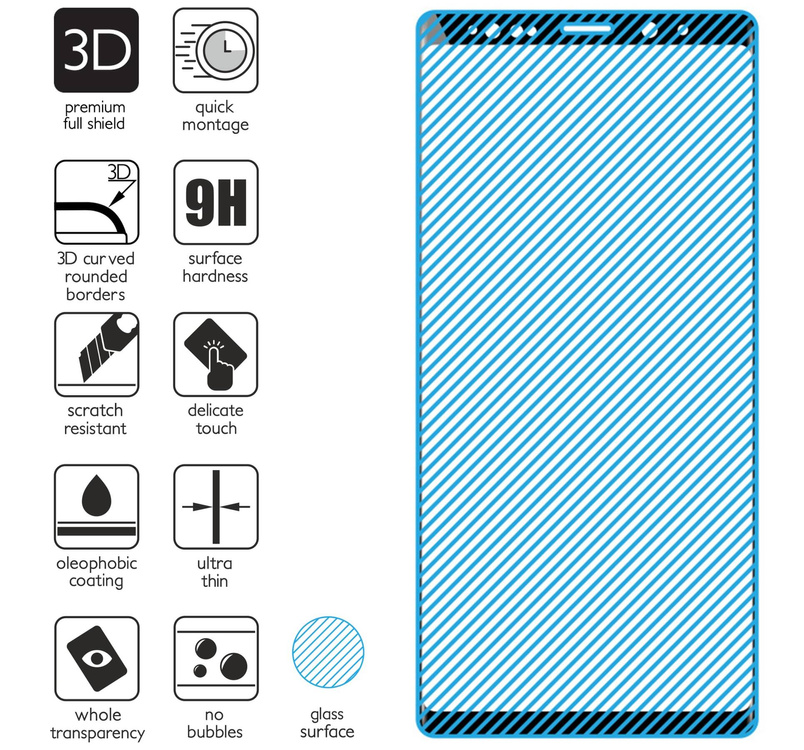 moVear GLASS mSHIELD 3D do Samsung Galaxy Note 9 (6.3") (na cały ekran)