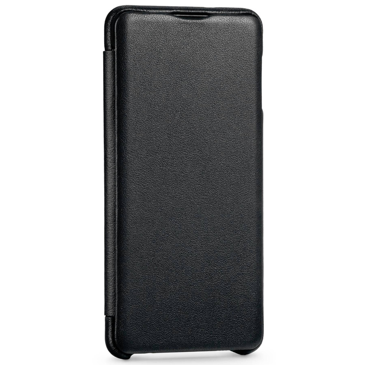 moVear flipSide S skórzane etui do Samsung Galaxy S10 (6.1") | Skóra naturalna gładka (Czarna)