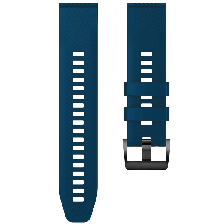 Pasek silikonowy SIL S1 do Garmin QuickFit 22mm (Fenix / Forerunner / Epix / Instinct / Enduro / Quatix / MARQ - 47/45mm) Niebieski - moVear