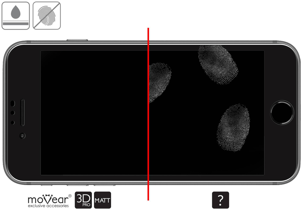 2 szt. | moVear GLASS mSHIELD 3D PRO MATT do Apple iPhone 6 Plus / 6s Plus (5.5") | (Antyrefleksyjne)