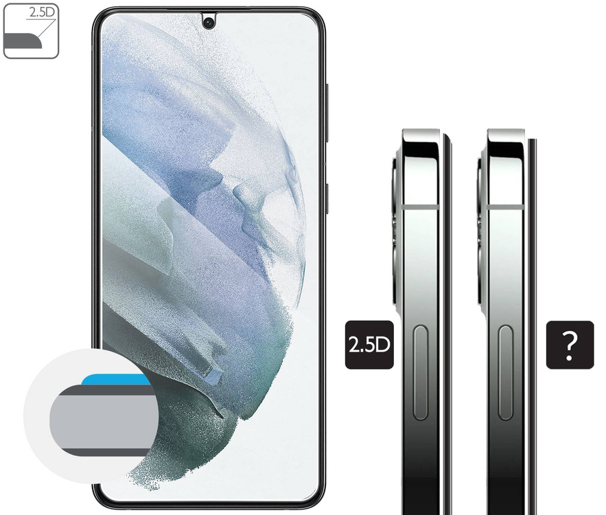 2 szt. | moVear GLASS mSHIELD 2.5D do Samsung Galaxy S21+ (Plus) (6.7") (kompatybilne z etui)