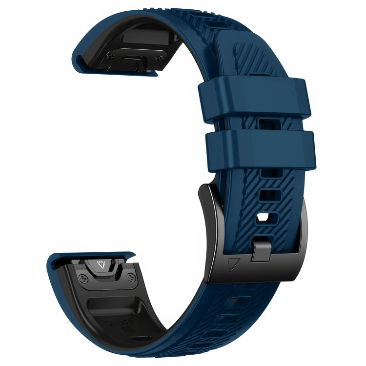 Pasek silikonowy SIL S1 do Garmin QuickFit 22mm (Fenix / Forerunner / Epix / Instinct / Enduro / Quatix / MARQ - 47/45mm) Niebieski - moVear