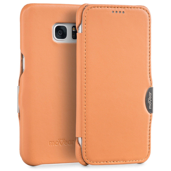 moVear flipSide C Skórzane Etui do Samsung Galaxy S7 | Skóra Gładka | Cappuccino