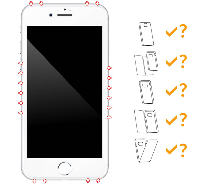 moVear GLASS mSHIELD 3D PRO do Apple iPhone 8 / 7 (4.7") (na cały ekran)
