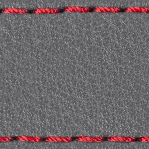 Pasek C1 22mm | Szary / Czerwona nić | Części skórzane bez klamry