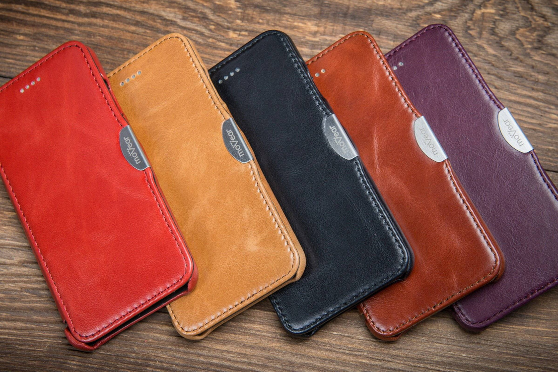 moVear flipSide C+ Skórzane Etui do Apple iPhone 6 / 6s | Skóra Vintage | Fioletowy