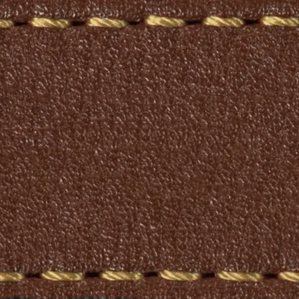 Podkładka W1 do paska 18mm | Ciemnobrązowy / Złota nić