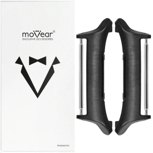 moVear | Adapter paska 22mm do Samsung Galaxy Watch Ultra | Czarny Stal nierdzewna