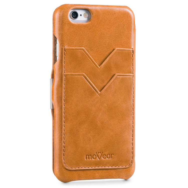 moVear flipSide C+ Skórzane Etui do Apple iPhone 6 / 6s | Skóra Vintage | Jasnobrązowy
