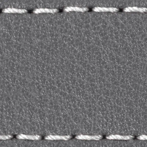 Pasek C1 18mm | Szary / Biała nić | Części skórzane bez klamry