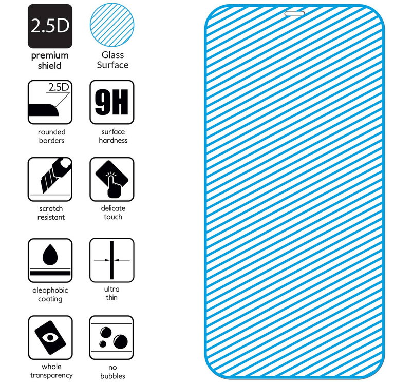 moVear GLASS mSHIELD 2.5D do Apple iPhone 12 Pro Max (6.7") (kompatybilne z etui)