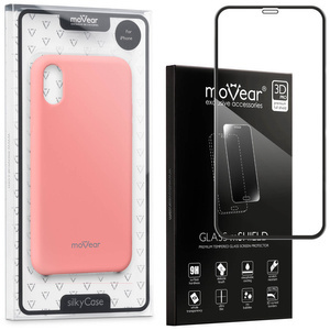 moVear silkyCase Etui + Szkło 3D PRO na Apple iPhone XR