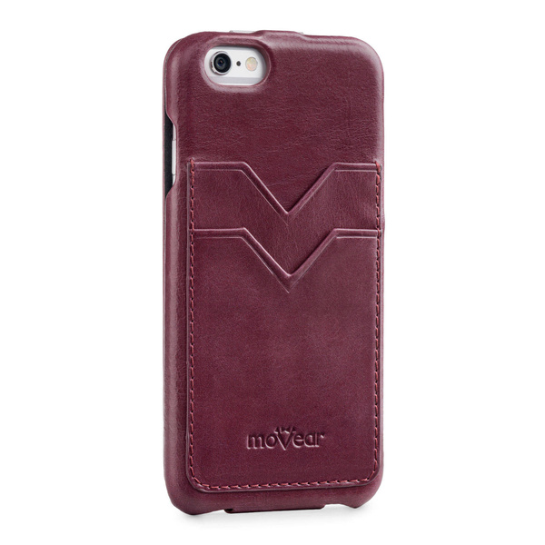 moVear flipDown C+ Skórzane Etui do Apple iPhone 6 / 6s | Skóra Vintage | Fioletowy