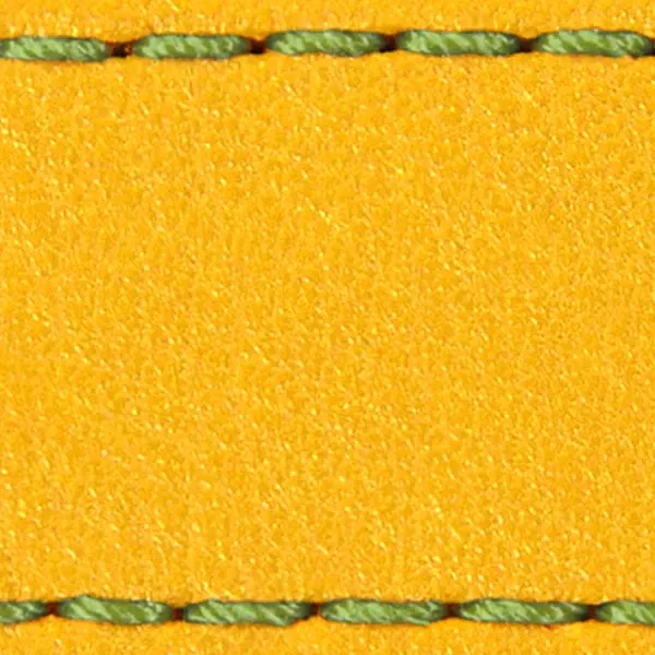 Pasek C1 24mm | Żółty / Limonkowa nić | Części skórzane bez klamry