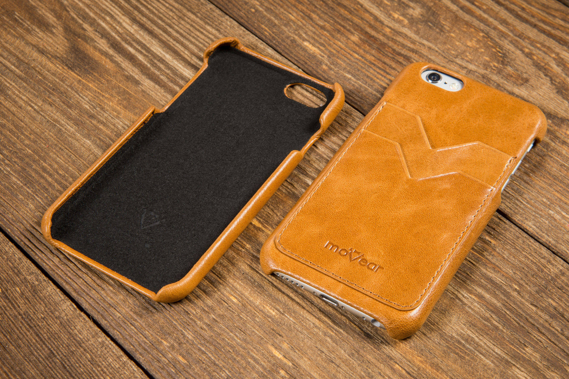 moVear backCover S+ Skórzane Etui Plecki do Apple iPhone 6 / 6s | Skóra Gładka | Cappuccino