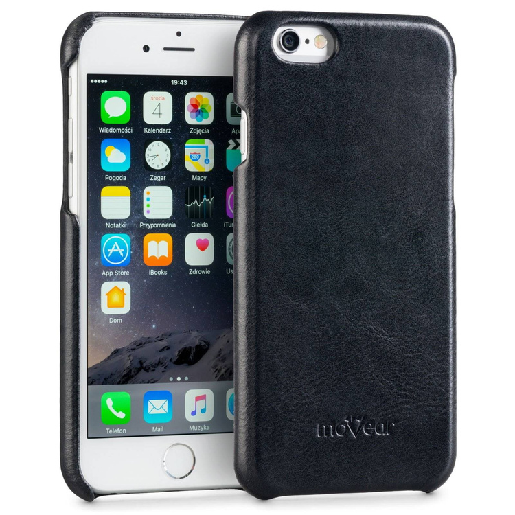 moVear multiCover W Skórzane Etui 3w1 do Apple iPhone 6 / 6s | Portfel, Wallet | Skóra Vintage | Czarny