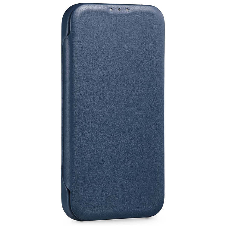 moVear flipSide 4S skórzane etui do Apple iPhone 14 Pro (6.1") | Skóra naturalna gładka (Granatowa)