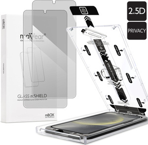 2 szt. | moVear mBOX GLASS mSHIELD 2.5D privacy do Samsung Galaxy S25 / S24 (6.2") (Anty spy, z Aplikatorem)