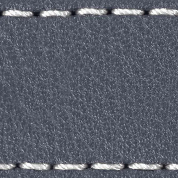 Pasek C1 26mm | Szary stalowy / Biała nić | Części skórzane bez klamry