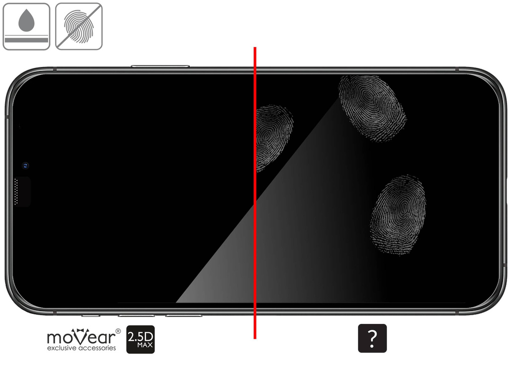 moVear mBOX GLASS mSHIELD 2.5D MAX do Apple iPhone 11 Pro / Xs / X (5.8") (łatwy montaż)