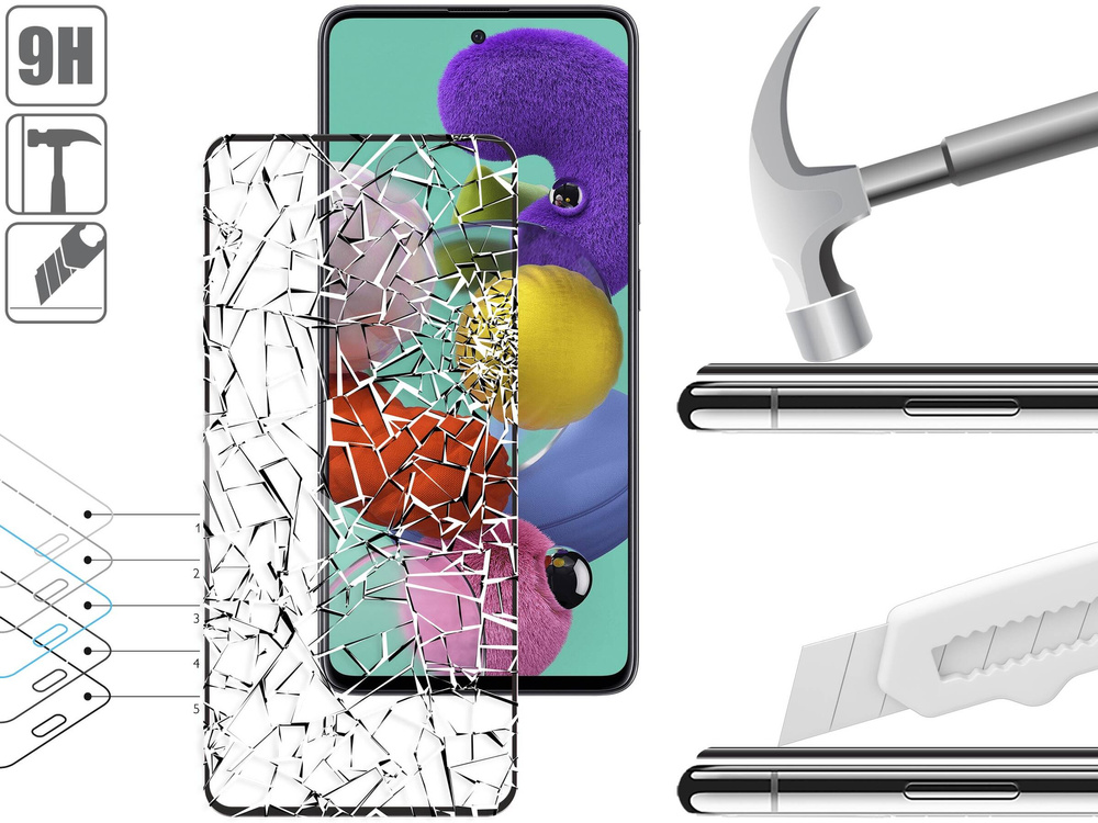 moVear GLASS mSHIELD 3D PRO-E do Samsung Galaxy S10 Lite (6.7") (kompatybilne z etui)