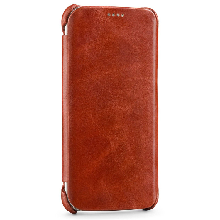 
                    moVear flipSide S Skórzane Etui do Samsung Galaxy S6 edge | Skóra Vintage | Brązowy
