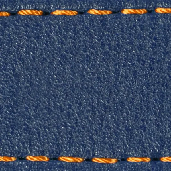 Pasek C1 26mm | Granatowy / Pomarańczowa nić | Części skórzane bez klamry