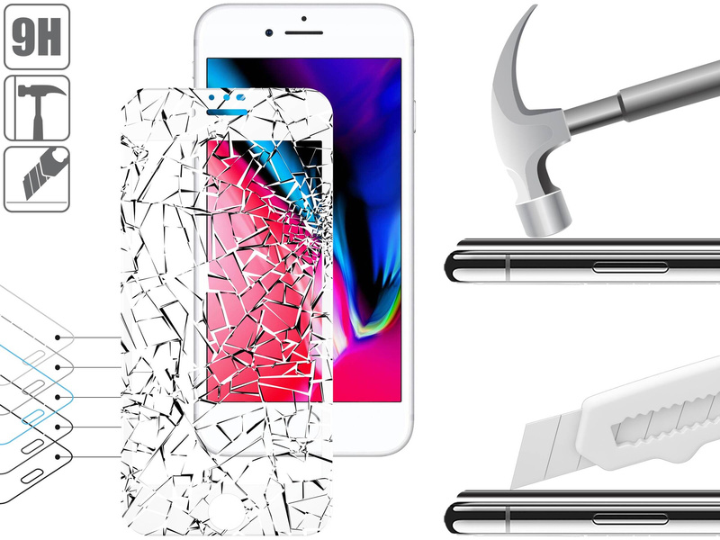 2 szt. | moVear GLASS mSHIELD 3D PRO MATT do Apple iPhone 8 Plus / 7 Plus (5.5") | (Antyrefleksyjne)