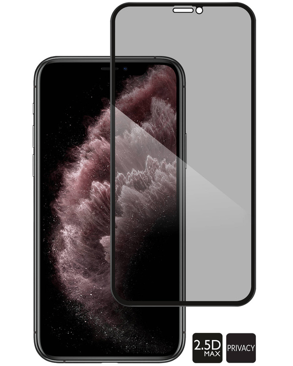 moVear GLASS mSHIELD 2.5D MAX privacy do Apple iPhone 11 Pro Max / Xs MAX (6.5") (Prywatyzujące, kompatybilne z etui)